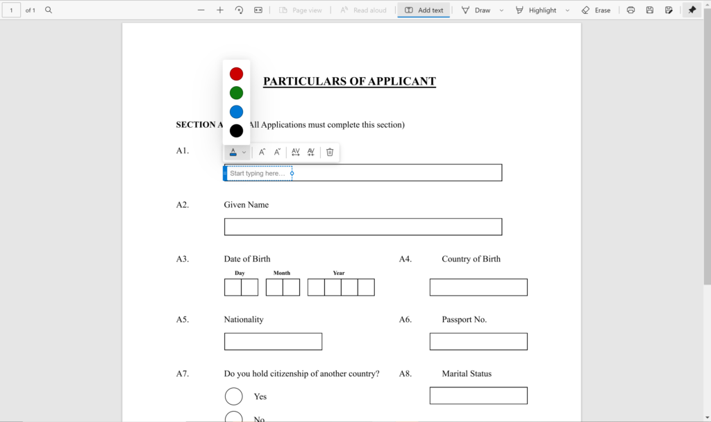 how to add text box to pdf microsoft edge